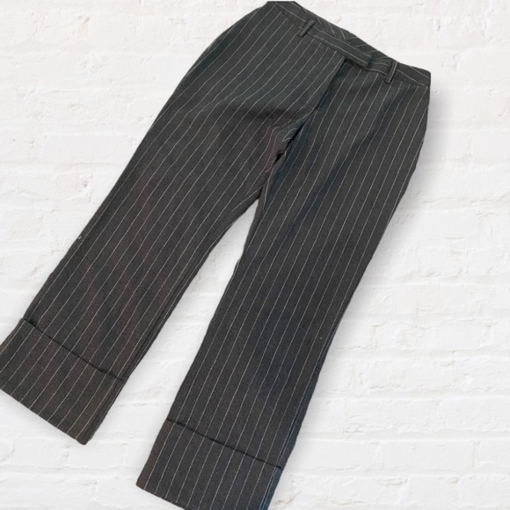United Colors Of Benetton 100% Wool Pinstripe Wide Leg Pants